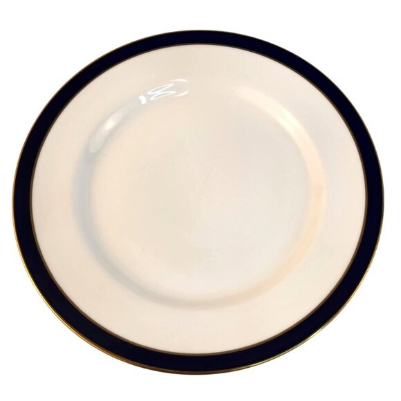 Spode Consul Cobalt Fine Bone China 8-Inch Salad Plate England Y7332-T Gold Trim - Picture 1 of 5